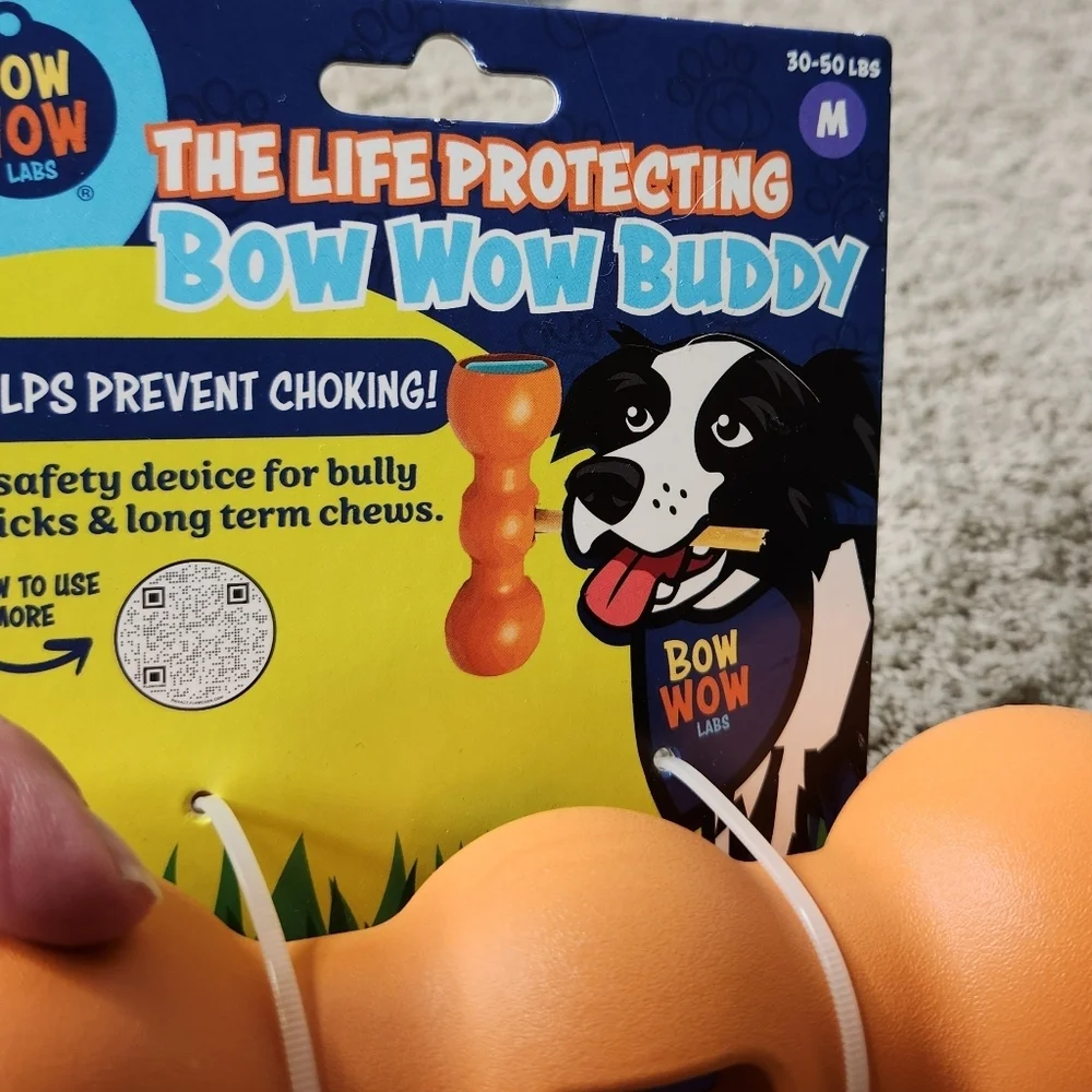 Medium Bow Wow Lab Bow Wow Buddy Safety Device,Bully Stick Holder for Dogs